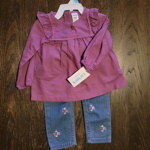 Carters 2 pc jeans and top